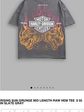 Darc Sport Slate Gray Short Sleeve Tee with Orange and Pink Flame Graphic